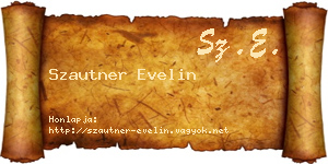 Szautner Evelin névjegykártya